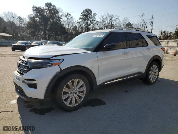 2020 Ford Explorer Limited with VIN 1FMSK7FH6LGB47651, listed as a Copart auction lot 88439825 with 44,411 mi miles and Salvage Title. Bid and sale history available at carsss.com. Image 1.