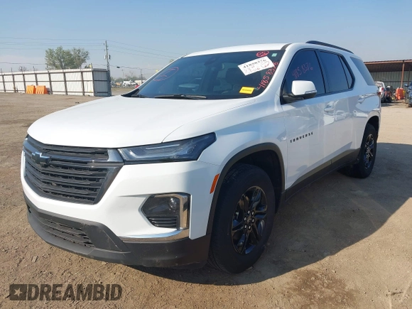 2023 Chevrolet Traverse LS with VIN 1GNERFKW0PJ311620, listed as a IAAI auction lot 41858376 with 27,536 mi miles and . Bid and sale history available at DreamBid. Image 2.