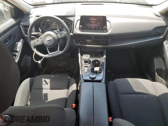 2024 Nissan Rogue S with VIN 5N1BT3AB5RC701934, listed as a Copart auction lot 61430615 with 21,609 mi miles and Salvage title. Bid and sale history available at DreamBid. Image 8.