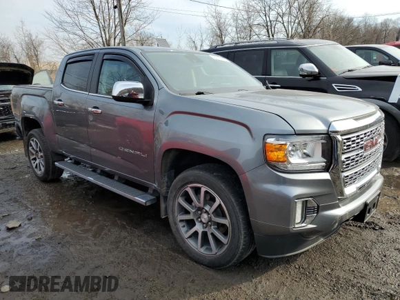 2022 GMC Canyon 4WD Denali with VIN 1GTG6EENXN1223923, listed as a Copart auction lot 46673415 with 30,495 mi miles and Salvage Title. Bid and sale history available at carsss.com. Image 4.