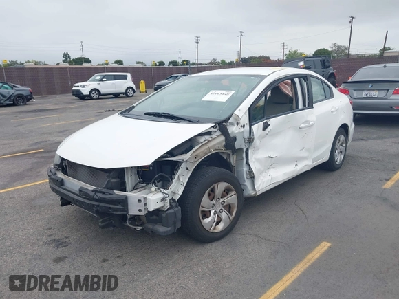 2015 Honda Civic LX with VIN 2HGFB2F53FH561723, listed as a IAAI auction lot 42163448 with 55,704 mi miles. Bid and sale history available at carsss.com. Image 18.