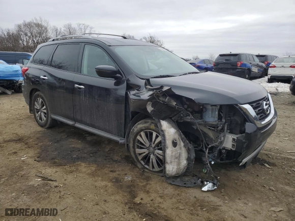 2019 Nissan Pathfinder S with VIN 5N1DR2MN7KC646237, listed as a Copart auction lot 88569255 with 48022 miles and Salvage Title. Bid and sale history available at carsss.com. Image 4.