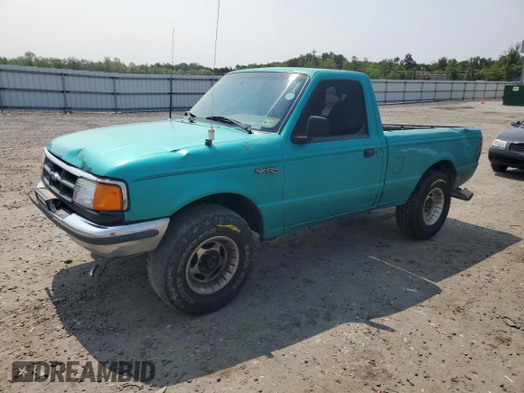 1994 Ford Ranger Splash with VIN 1FTCR10A4RPA84328, listed as a Copart auction lot 59205525 with 390,494 mi miles and Salvage title. Bid and sale history available at DreamBid. Image 1.