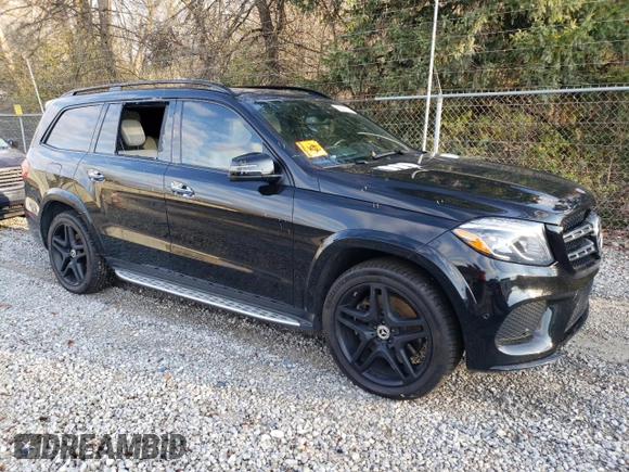 2019 Mercedes-Benz GLS 550 with VIN 4JGDF7DE1KB224721, listed as a Copart auction lot 78806124 with 77,246 mi miles and Salvage title. Bid and sale history available at DreamBid. Image 4.