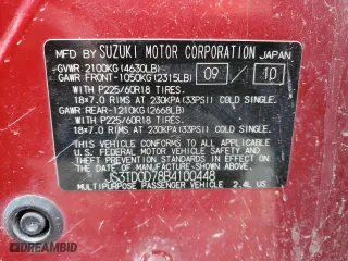 2011 Suzuki Grand Vitara Limited with VIN JS3TD0D78B4100448, listed as a Copart auction lot 43955015 with 143,547 mi miles and Salvage Title. Bid and sale history available at carsss.com. Image 12.