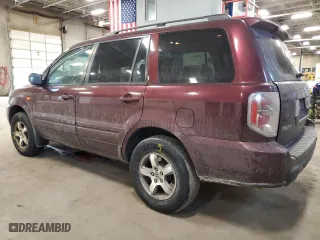 2007 Honda Pilot EX-L with VIN 5FNYF28667B035000, listed as a Copart auction lot 46336485 with 206,341 mi miles and Salvage Title. Bid and sale history available at carsss.com. Image 2.