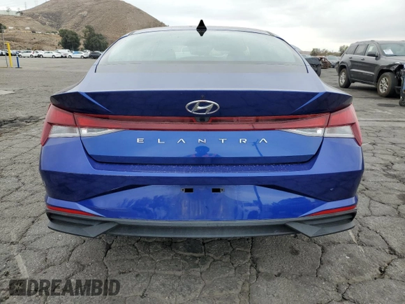 2021 Hyundai Elantra SEL with VIN 5NPLM4AG9MH018798, listed as a Copart auction lot 86608574 with 75,958 mi miles and Salvage Title. Bid and sale history available at carsss.com. Image 6.
