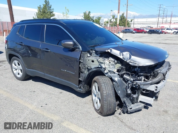 2020 Jeep Compass Altitude with VIN 3C4NJCBB0LT134047, listed as a IAAI auction lot 41806348 with 70,533 mi miles and . Bid and sale history available at carsss.com. Image 1.