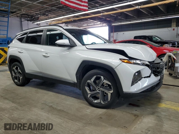 2022 Hyundai Tucson SEL with VIN 5NMJFCAE7NH137314, listed as a Copart auction lot 49349305 with 49,091 mi miles and Salvage Title. Bid and sale history available at carsss.com. Image 4.