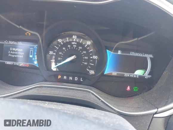 2015 Ford Fusion S Hybrid with VIN 3FA6P0UU7FR117785, listed as a IAAI auction lot 41589546 with 136,657 mi miles. Bid and sale history available at carsss.com. Image 7.