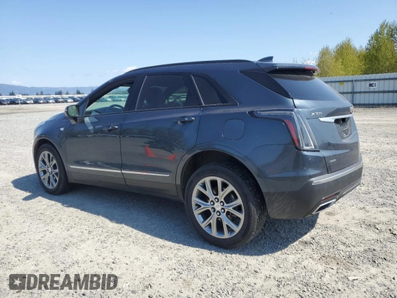 2021 Cadillac XT5 AWD Sport with VIN 1GYKNGRS3MZ176043, listed as a Copart auction lot 49822445 with 44,347 mi miles and Salvage title. Bid and sale history available at DreamBid. Image 2.