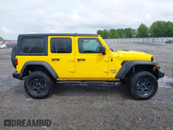 2018 Jeep Wrangler Unlimited Sport z VIN 1C4HJXDN9JW332273, wystawiony jako IAAI lot #42081234 z przebiegiem 94 884 mil mil oraz . Historia ofert i sprzedaży dostępna na DreamBid. Obrazek 13.