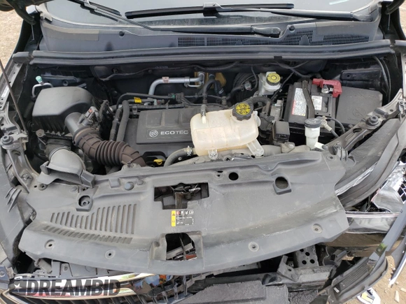 2018 Buick Encore Preferred with VIN KL4CJASB7JB709054, listed as a Copart auction lot 52828985 with 43,227 mi miles and Salvage Title. Bid and sale history available at DreamBid. Image 12.