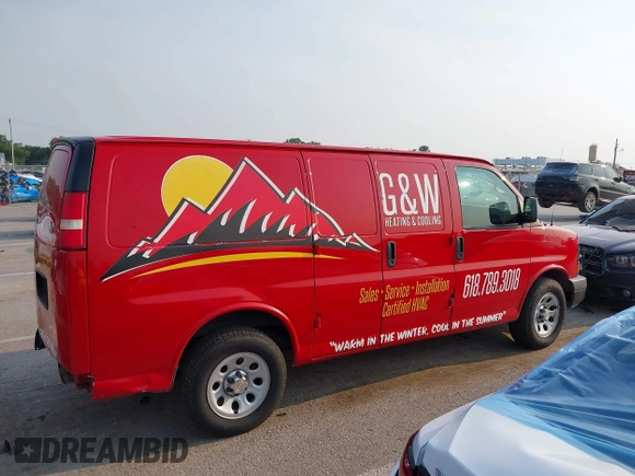 2014 Chevrolet Express Cargo with VIN 1GCSGAFX3E1156517, listed as a IAAI auction lot 42407242 with 154,000 mi miles and . Bid and sale history available at DreamBid. Image 14.