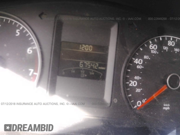 2013 Volkswagen Jetta S with VIN 3VW2K7AJ7DM421149, listed as a IAAI auction lot 22849268 with 67,542 mi miles and . Bid and sale history available at DreamBid. Image 7.