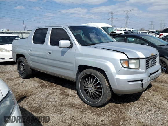 2006 Honda Ridgeline RTS with VIN 2HJYK16406H511883, listed as a Copart auction lot 52598695 with 190,162 mi miles and Salvage Title. Bid and sale history available at carsss.com. Image 4.