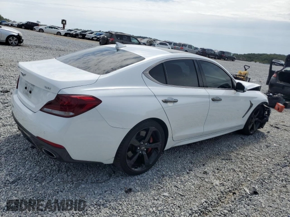 2020 Genesis G70 3.3T with VIN KMTG34LE8LU051166, listed as a Copart auction lot 70537264 with 15,304 mi miles and Salvage Title. Bid and sale history available at carsss.com. Image 3.