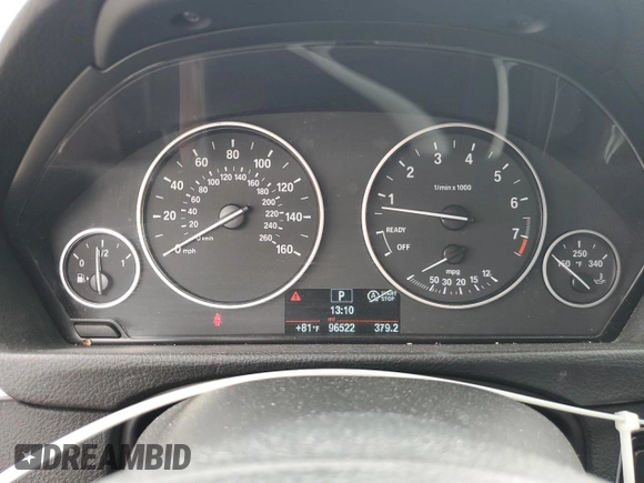 2015 BMW 3 Series 328i Gran Turismo xDrive with VIN WBA3X5C54FD560468, listed as a Copart auction lot 54310135 with 96,522 mi miles and Salvage title. Bid and sale history available at DreamBid. Image 9.