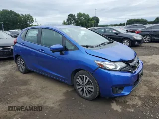 2015 Honda Fit EX-L with VIN 3HGGK5H88FM784984, listed as a Copart auction lot 61586085 with 123,394 mi miles and Salvage title. Bid and sale history available at DreamBid. Image 4.