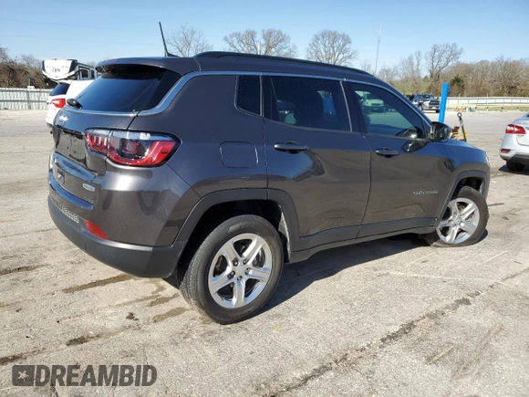 2023 Jeep Compass Latitude with VIN 3C4NJDBN2PT560876, listed as a Copart auction lot 48769915 with 52,770 mi miles and Salvage Title. Bid and sale history available at DreamBid. Image 3.