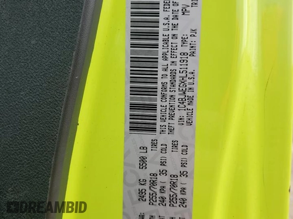 2017 Jeep Wrangler Unlimited Sahara z VIN 1C4BJWEGXHL511918, wystawiony jako Copart lot #52927595 z przebiegiem 83 624 mil mil oraz Szkoda całkowita • Salvage title. Historia ofert i sprzedaży dostępna na DreamBid. Obrazek 12.