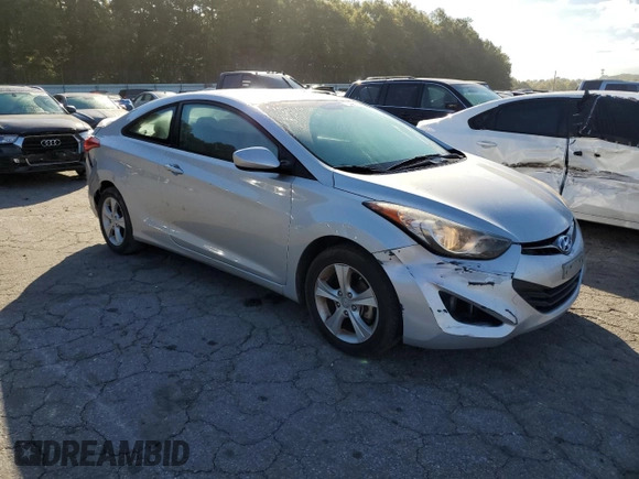 2013 Hyundai Elantra Coupe GS PZEV with VIN KMHDH6AE0DU022405, listed as a Copart auction lot 76497474 with 64,249 mi miles and Salvage Title. Bid and sale history available at carsss.com. Image 4.