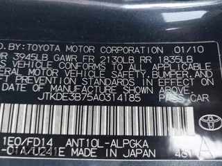 2010 Scion tC with VIN JTKDE3B75A0314185, listed as a IAAI auction lot 41369224 with 164,244 mi miles. Bid and sale history available at carsss.com. Image 9.