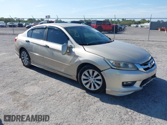 2014 Honda Accord EX-L with VIN 1HGCR2F82EA062207, listed as a IAAI auction lot 39063521 with 116,835 mi miles and . Bid and sale history available at carsss.com. Image 1.