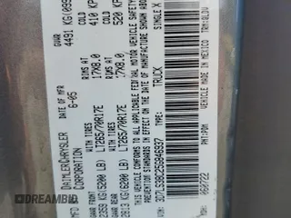 2005 Dodge 3500 SLT z VIN 3D7LS38C25G846937, wystawiony jako Copart lot #56411475 z przebiegiem 60 823 mil mil oraz Szkoda całkowita • Salvage title. Historia ofert i sprzedaży dostępna na DreamBid. Obrazek 12.