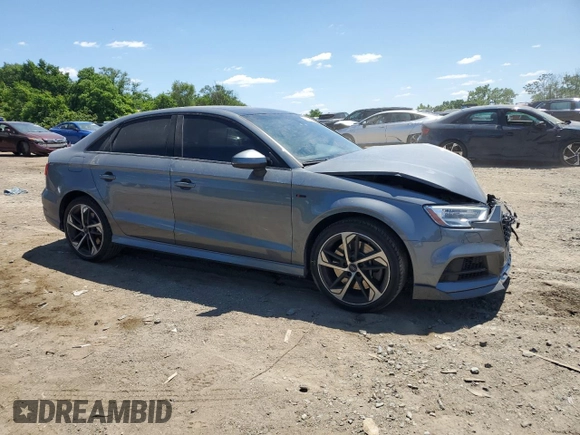 2020 Audi A3 S line Premium with VIN WAUBEGFF3LA102337, listed as a Copart auction lot 56557414 with 36,473 mi miles and Salvage Title. Bid and sale history available at DreamBid. Image 4.