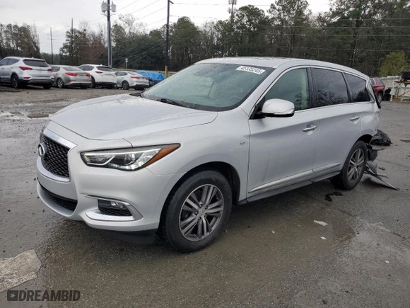 2020 Infiniti QX60 PURE with VIN 5N1DL0MN0LC532538, listed as a Copart auction lot 45135245 with 76,404 mi miles and Salvage Title. Bid and sale history available at carsss.com. Image 1.
