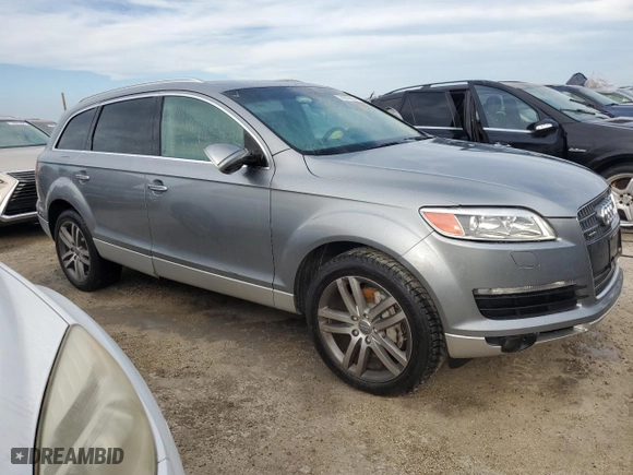 2007 Audi Q7 Premium with VIN WA1BV74LX7D037674, listed as a Copart auction lot 74876834 with 0 mi miles and Non Repairable. Bid and sale history available at carsss.com. Image 4.