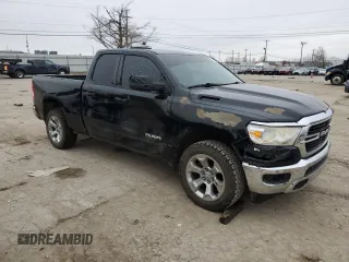 2021 Ram 1500 Big Horn with VIN 1C6SRFBT4MN626238, listed as a Copart auction lot 44009685 with 46,895 mi miles and Salvage Title. Bid and sale history available at carsss.com. Image 4.