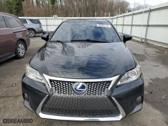 2016 Lexus CT 200h Hybrid with VIN JTHKD5BH2G2260989, listed as a Copart auction lot 48080135 with 46,793 mi miles and Salvage Title. Bid and sale history available at carsss.com. Image 5.