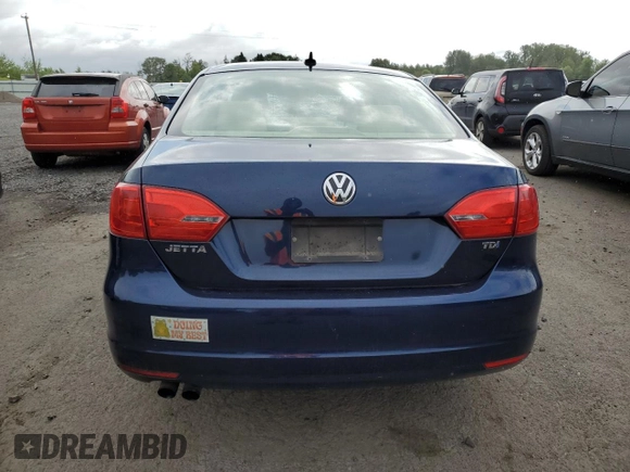 2013 Volkswagen Jetta TDI w/Premium with VIN 3VWLL7AJ6DM386508, listed as a Copart auction lot 57067455 with 127,573 mi miles and Salvage title. Bid and sale history available at DreamBid. Image 6.