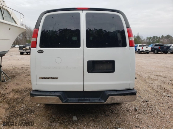 2017 Chevrolet Express Passenger LT with VIN 1GAZGPFFXH1281424, listed as a Copart auction lot 43354815 with 110,227 mi miles and Salvage Title. Bid and sale history available at carsss.com. Image 6.