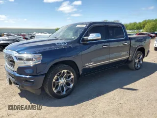 2021 Ram 1500 Limited with VIN 1C6SRFHTXMN830128, listed as a Copart auction lot 55798585 with 44,954 mi miles and Clean title. Bid and sale history available at DreamBid. Image 1.