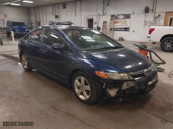 2008 Honda Civic Sdn EX with VIN 1HGFA15868L045323, listed as a IAAI auction lot 39363845 with 190,748 mi miles. Bid and sale history available at carsss.com. Image 1.