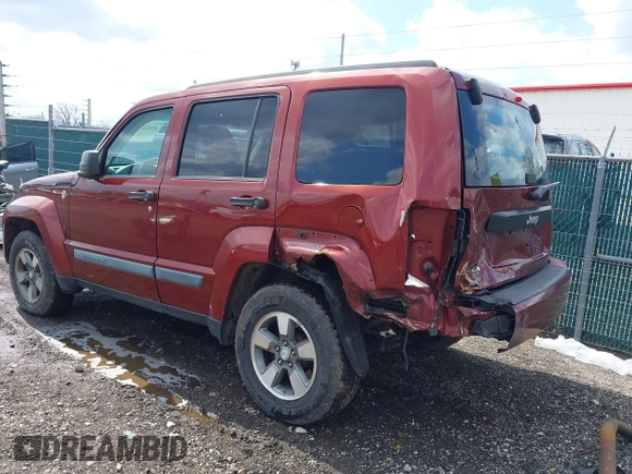 2008 Jeep Liberty Sport with VIN 1J8GN28K68W111462, listed as a IAAI auction lot 42012567 with 129,077 mi miles. Bid and sale history available at carsss.com. Image 3.