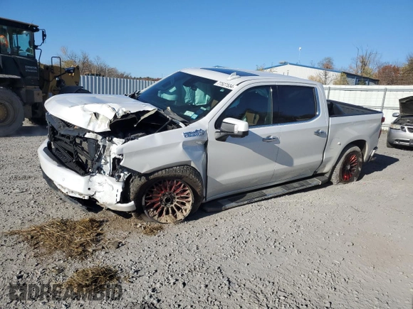 2020 Chevrolet Silverado 1500 High Country with VIN 3GCUYHED7LG377090, listed as a Copart auction lot 77527534 with 57,548 mi miles and Non Repairable. Bid and sale history available at carsss.com. Image 1.