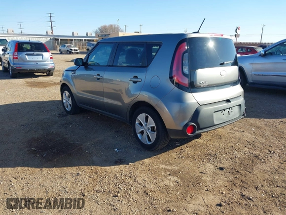 2014 Kia Soul with VIN KNDJN2A22E7059843, listed as a IAAI auction lot 41601093 with 61,396 mi miles. Bid and sale history available at carsss.com. Image 3.