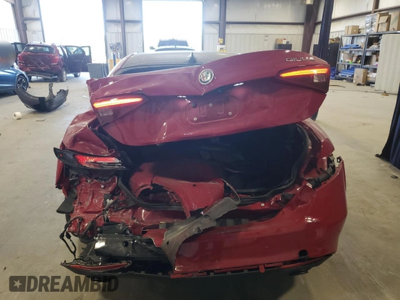 2022 Alfa Romeo Giulia Veloce with VIN ZARFAMBN7N7655042, listed as a Copart auction lot 53232075 with 20,975 mi miles and Salvage title. Bid and sale history available at DreamBid. Image 6.