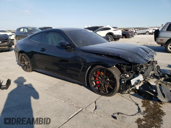 2021 BMW M4 Competition with VIN WBS33AZ09MCG55478, listed as a Copart auction lot 73495724 with 0 mi miles and Salvage Title. Bid and sale history available at carsss.com. Image 4.