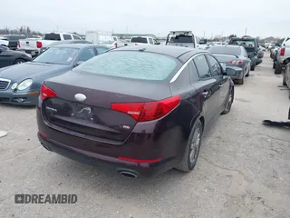 2013 Kia Optima LX with VIN 5XXGM4A77DG203932, listed as a IAAI auction lot 41640139 with 160,295 mi miles. Bid and sale history available at carsss.com. Image 4.