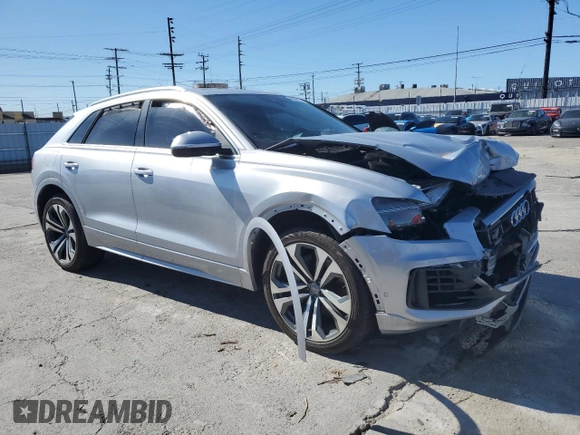 2019 Audi Q8 Prestige with VIN WA1CVAF1XKD026566, listed as a Copart auction lot 48567395 with 49,038 mi miles and Salvage title. Bid and sale history available at DreamBid. Image 4.