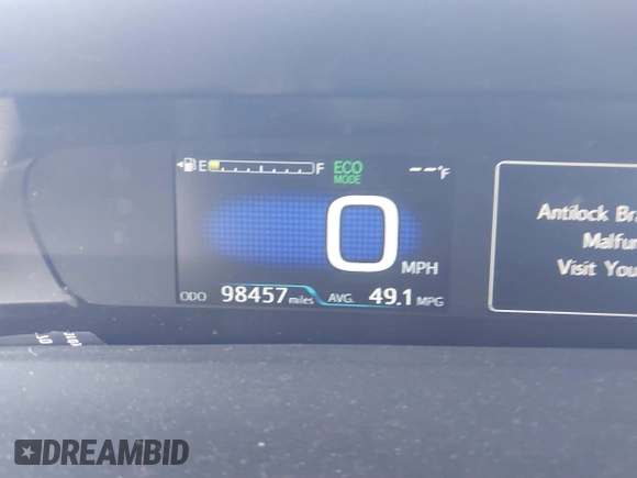 2017 Toyota Prius Two with VIN JTDKBRFU2H3043413, listed as a IAAI auction lot 41719364 with 98,457 mi miles. Bid and sale history available at carsss.com. Image 15.