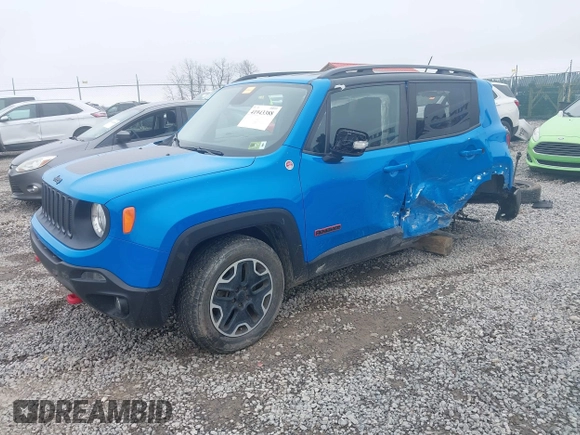 2015 Jeep Renegade Trailhawk with VIN ZACCJBCT4FPB41376, listed as a IAAI auction lot 41943388 with 65,963 mi miles and . Bid and sale history available at DreamBid. Image 19.