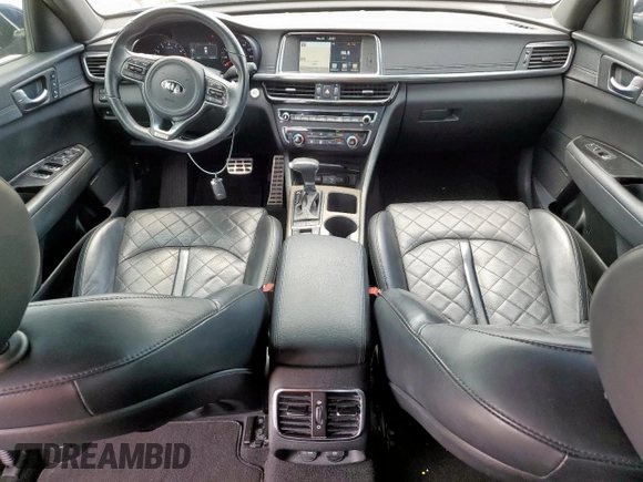 2017 Kia Optima SX Limited with VIN 5XXGV4L28HG142238, listed as a Copart auction lot 57960665 with 123,308 mi miles and Salvage title. Bid and sale history available at DreamBid. Image 8.