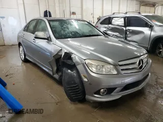 2009 Mercedes-Benz C 300 Sport with VIN WDDGF54X39F225434, listed as a Copart auction lot 53141085 with 194,350 mi miles and Salvage title. Bid and sale history available at DreamBid. Image 4.