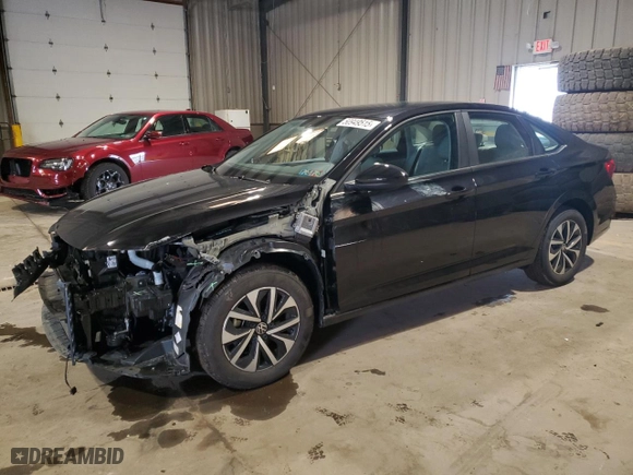 2023 Volkswagen Jetta S with VIN 3VW5M7BU2PM028163, listed as a Copart auction lot 50949515 with 6,605 mi miles and Salvage Title. Bid and sale history available at carsss.com. Image 1.
